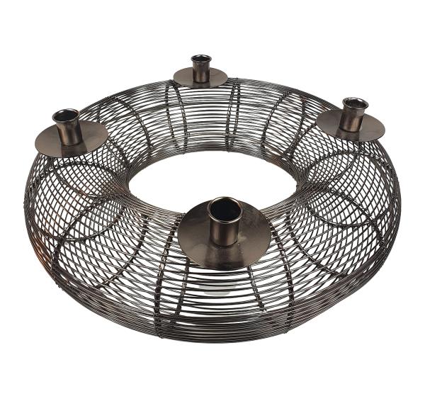 Adventskranz Metall silber ⌀ 41cm